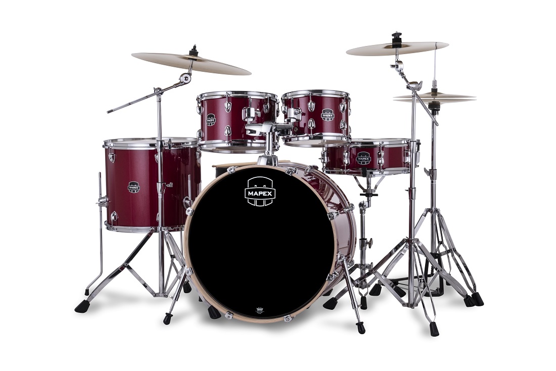 Mapex Venus Rock 22'' - 5 FÛts - Crimson Red Sparkle - Akustik Schlagzeug Rock - Variation 2