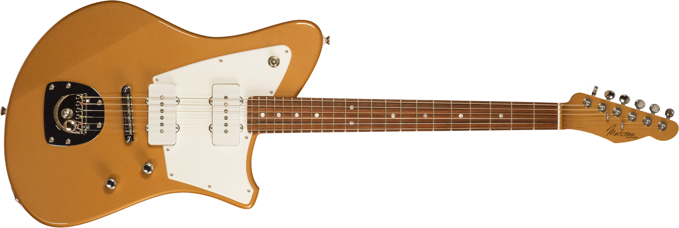 Marceau Guitars Deferlante Standard 2s Trem Pf #s71524 - Copper - Retro-Rock-E-Gitarre - Main picture