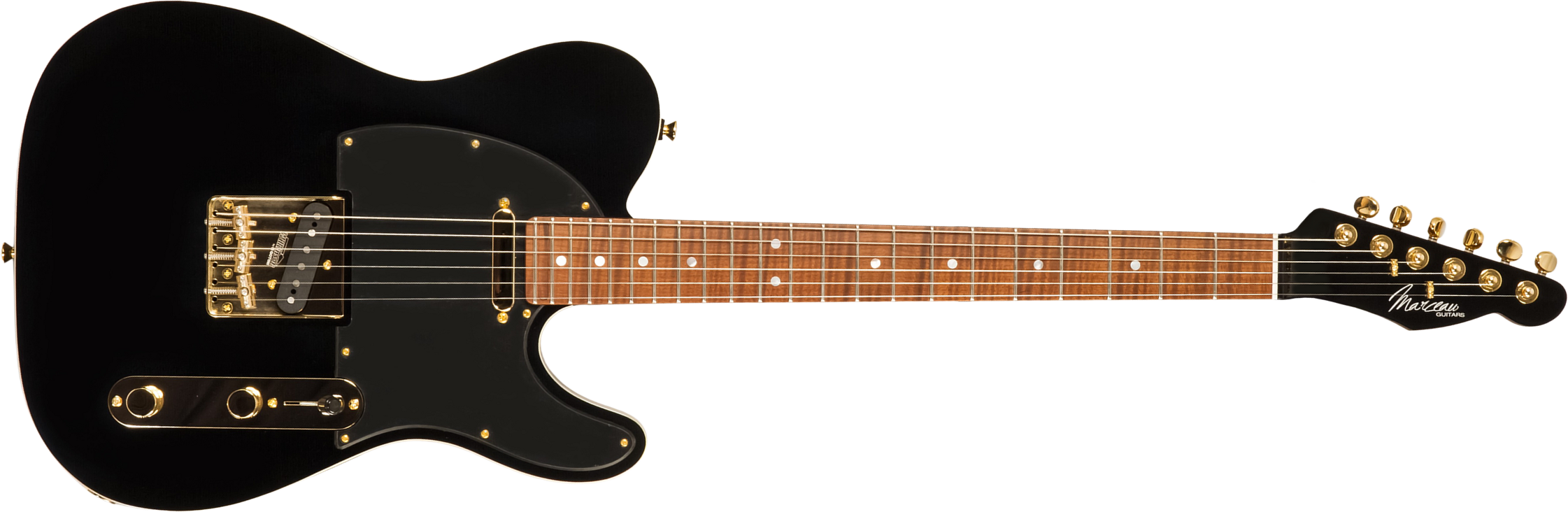 Marceau Guitars Elegante Traditional 2s Ht Mn #t315924 - Black - E-Gitarre in Teleform - Main picture