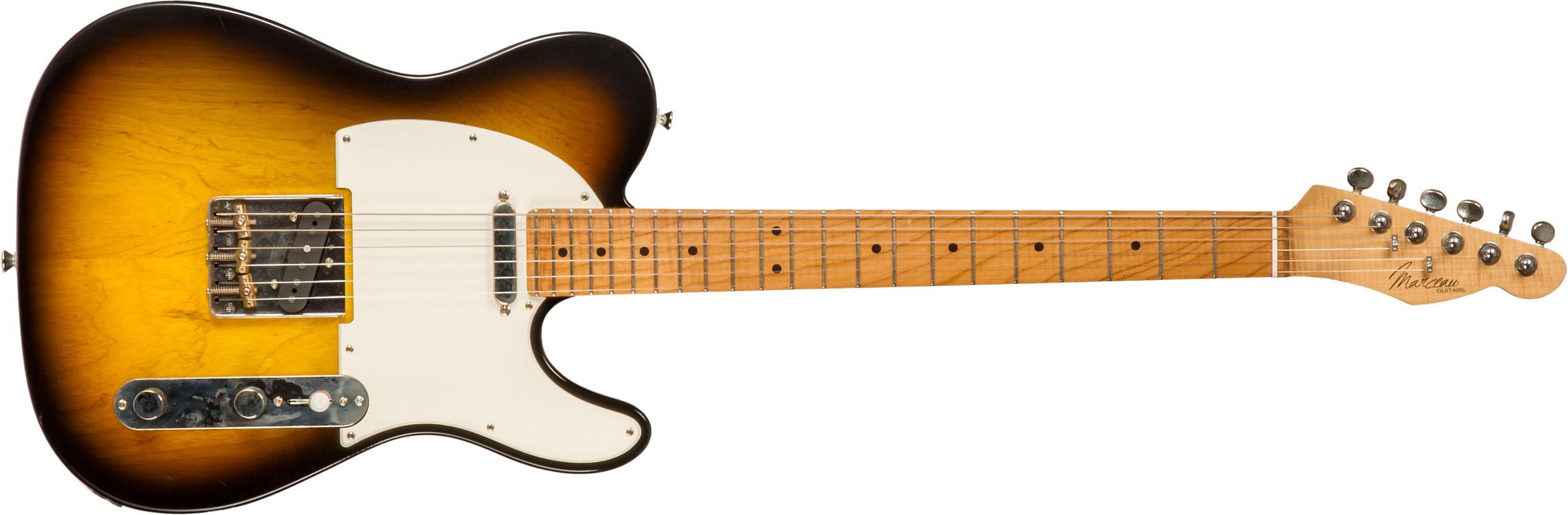 Marceau Guitars Elegante Traditional 2s Ht Mn #t316224 - Soft Relic 3 Tons Burst - E-Gitarre in Teleform - Main picture
