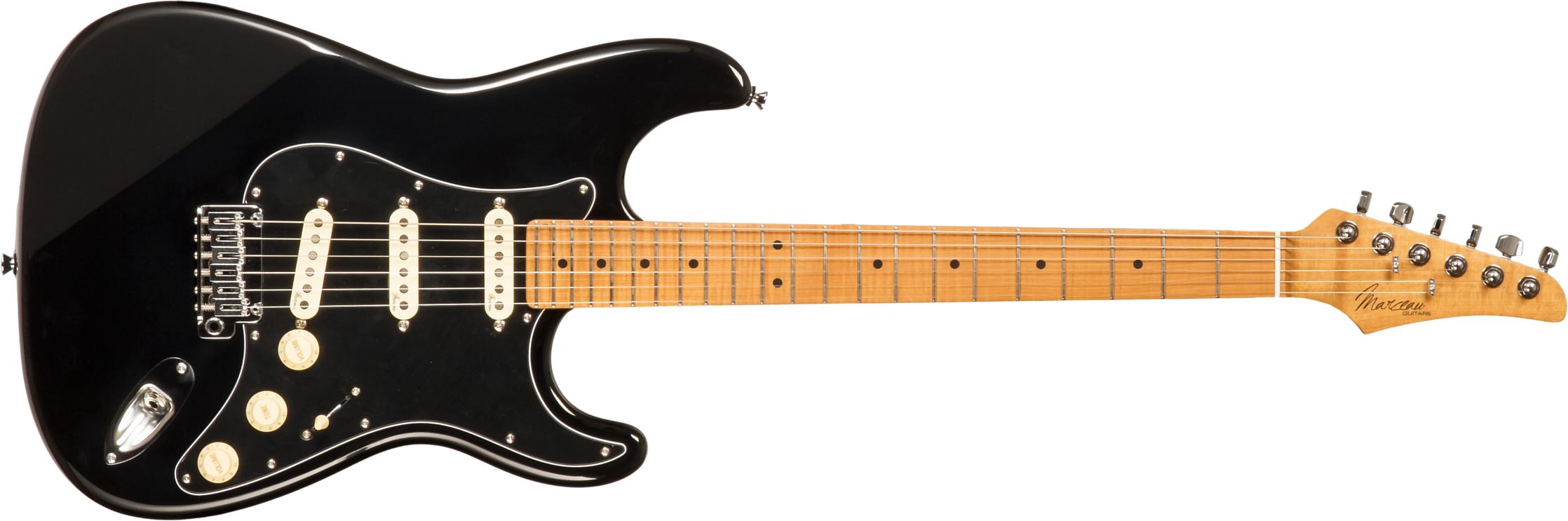 Marceau Guitars Experience Traditional 3s Trem Mn #t226824 - Black - E-Gitarre in Str-Form - Main picture