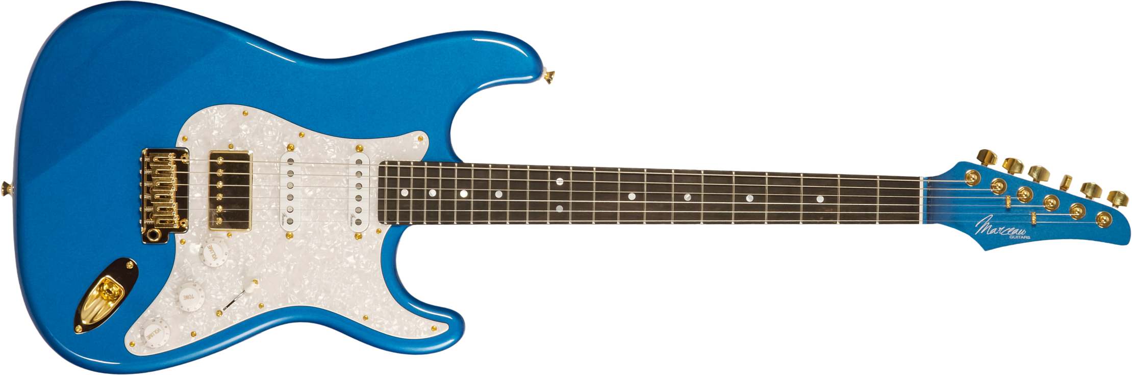 Marceau Guitars Experience Traditional Hss Trem Eb #t226324 - Lake Placid Blue - E-Gitarre in Str-Form - Main picture