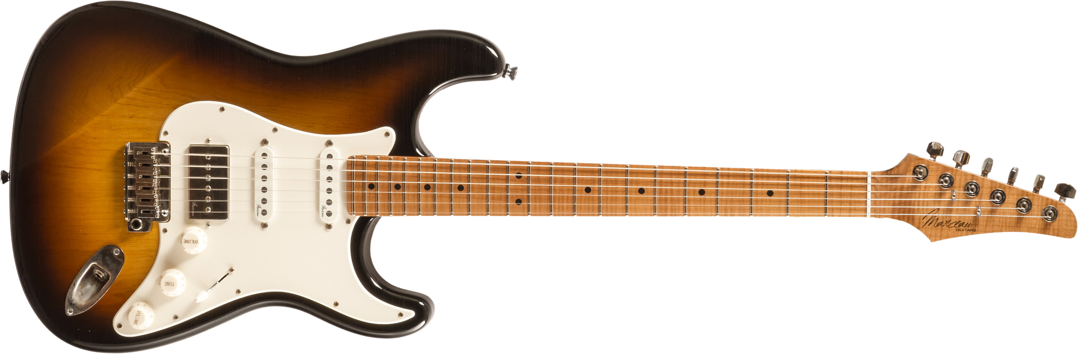 Marceau Guitars Experience Traditional Hss Trem Mn #t226924 - Soft Relic Burst 3 Tons - E-Gitarre in Str-Form - Main picture