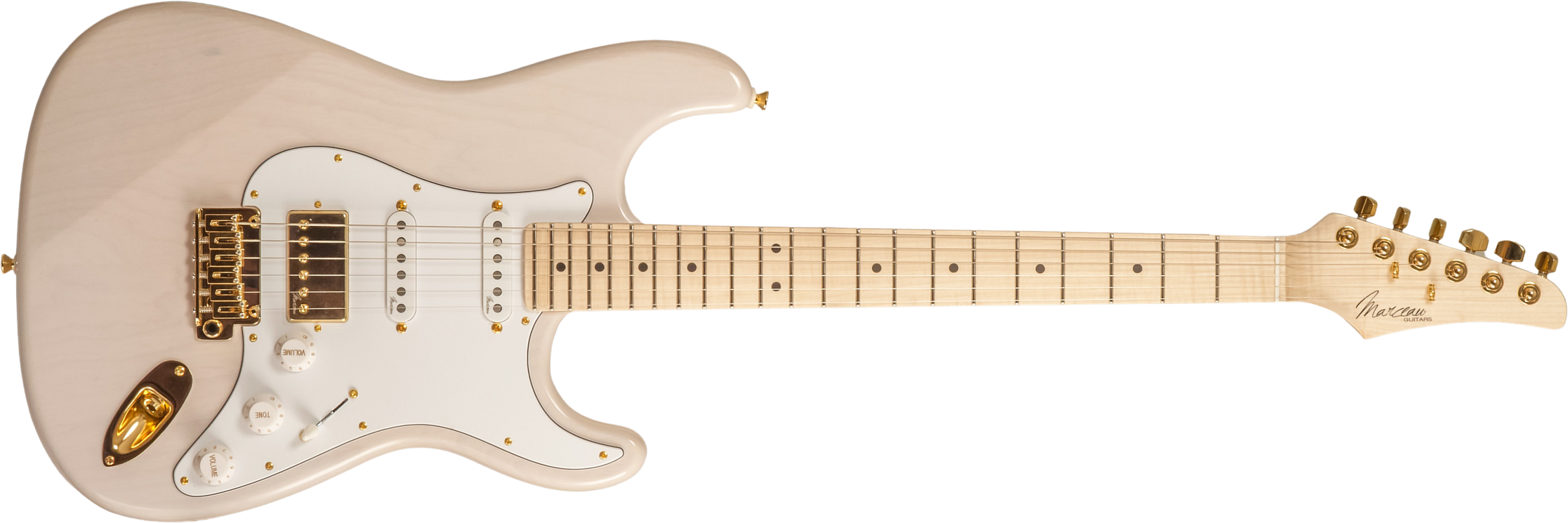 Marceau Guitars Experience Traditional Hss Trem Mn #t227224 - White Blonde - E-Gitarre in Str-Form - Main picture