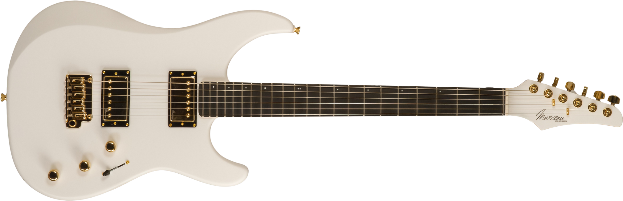 Marceau Guitars Fascinante Standard 2h Trem Ric #s17324 - Arctic White Satin - E-Gitarre in Str-Form - Main picture