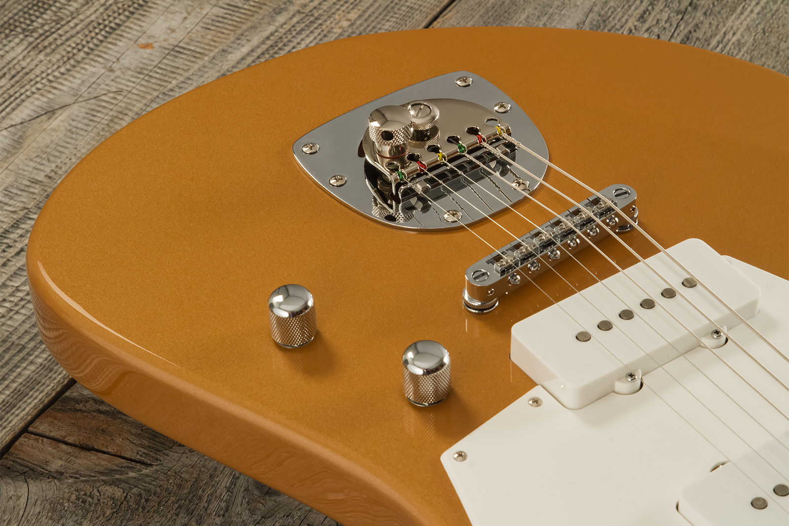 Marceau Guitars Deferlante Standard 2s Trem Pf #s71524 - Copper - Retro-Rock-E-Gitarre - Variation 3