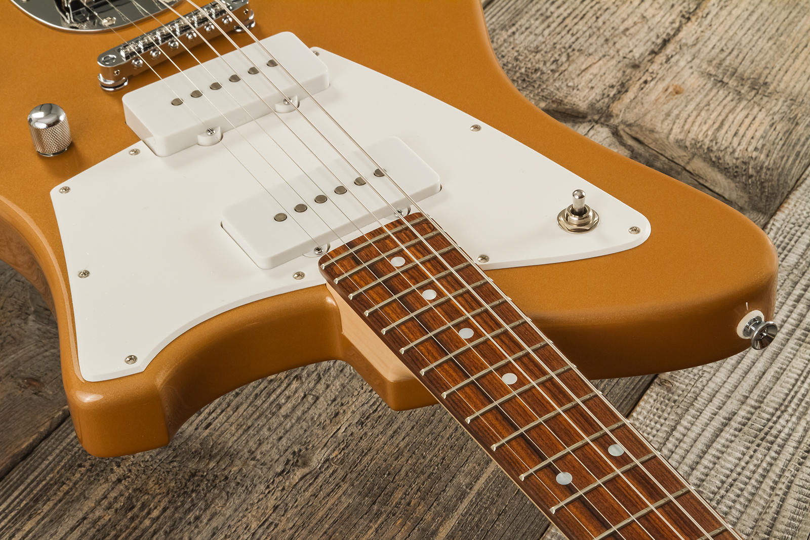 Marceau Guitars Deferlante Standard 2s Trem Pf #s71524 - Copper - Retro-Rock-E-Gitarre - Variation 4
