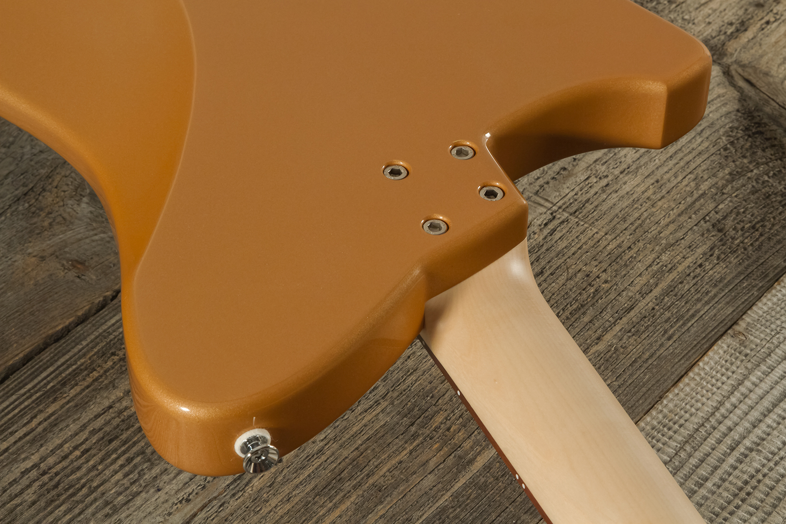 Marceau Guitars Deferlante Standard 2s Trem Pf #s71524 - Copper - Retro-Rock-E-Gitarre - Variation 7
