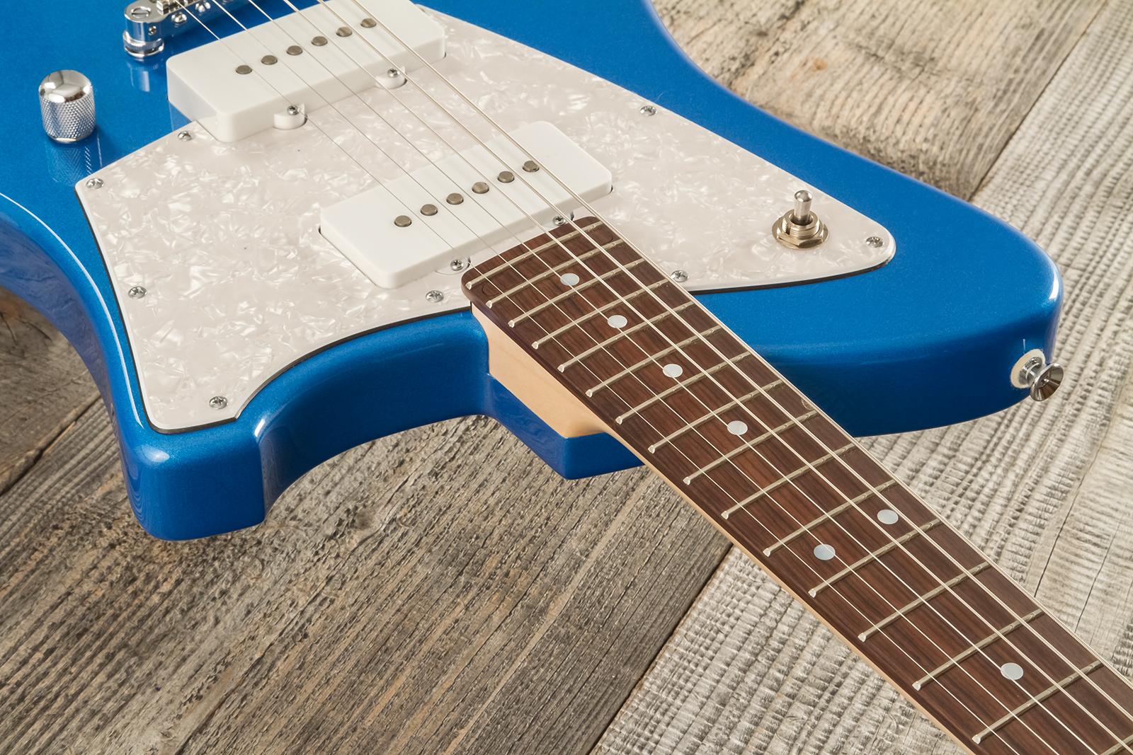 Marceau Guitars Deferlante Standard 2s Trem Pf #s71624 - Lake Placid Blue - Retro-Rock-E-Gitarre - Variation 5