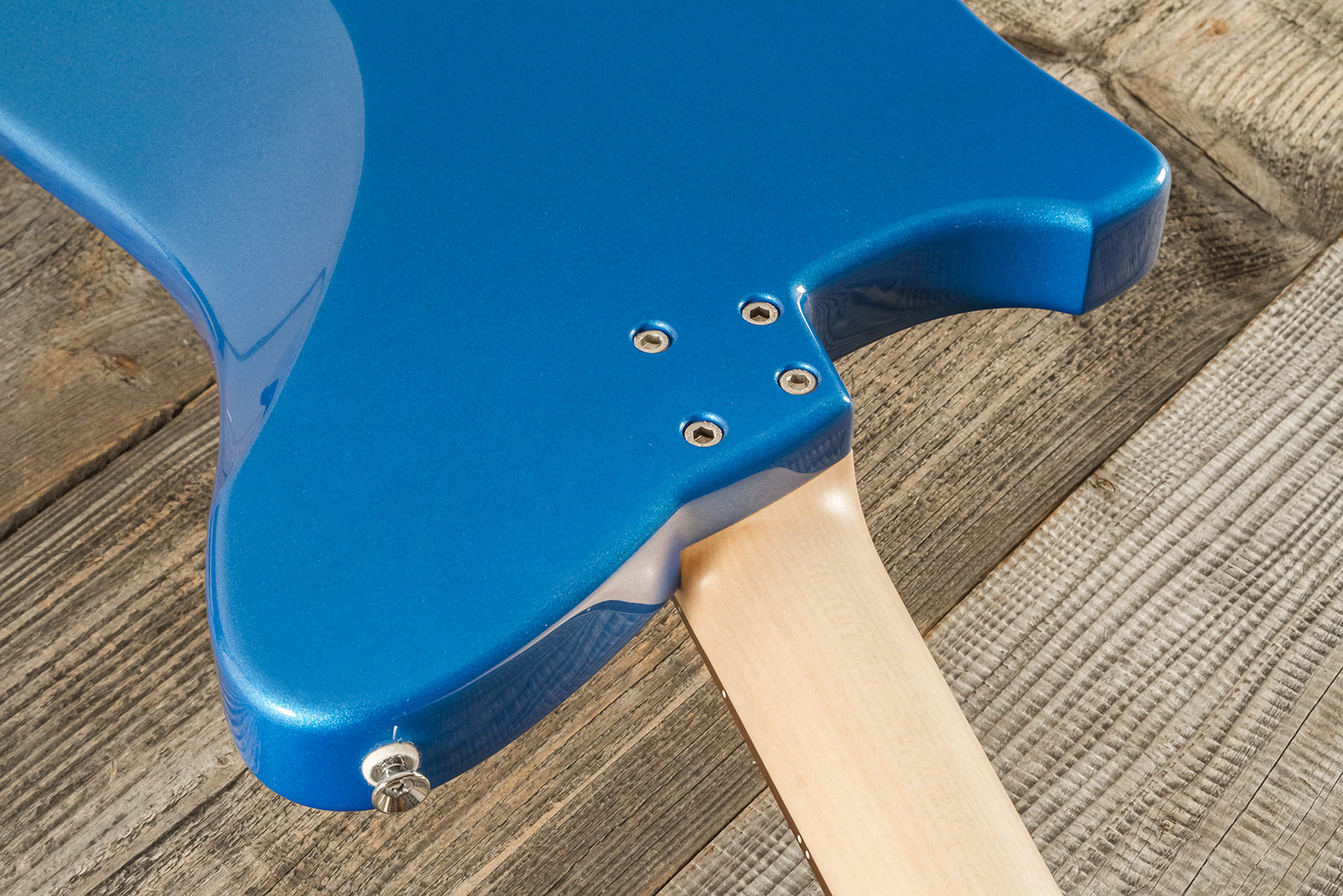 Marceau Guitars Deferlante Standard 2s Trem Pf #s71624 - Lake Placid Blue - Retro-Rock-E-Gitarre - Variation 8