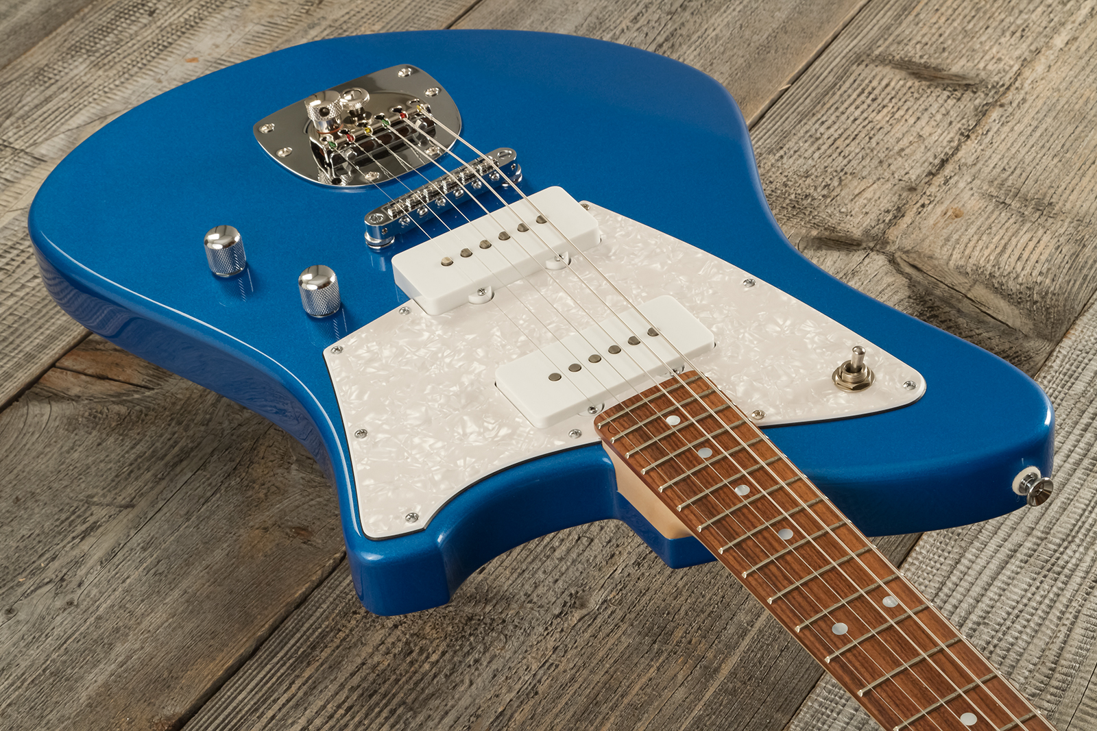 Marceau Guitars Deferlante Standard 2s Trem Pf #s71724 - Lake Placid Blue - Retro-Rock-E-Gitarre - Variation 2