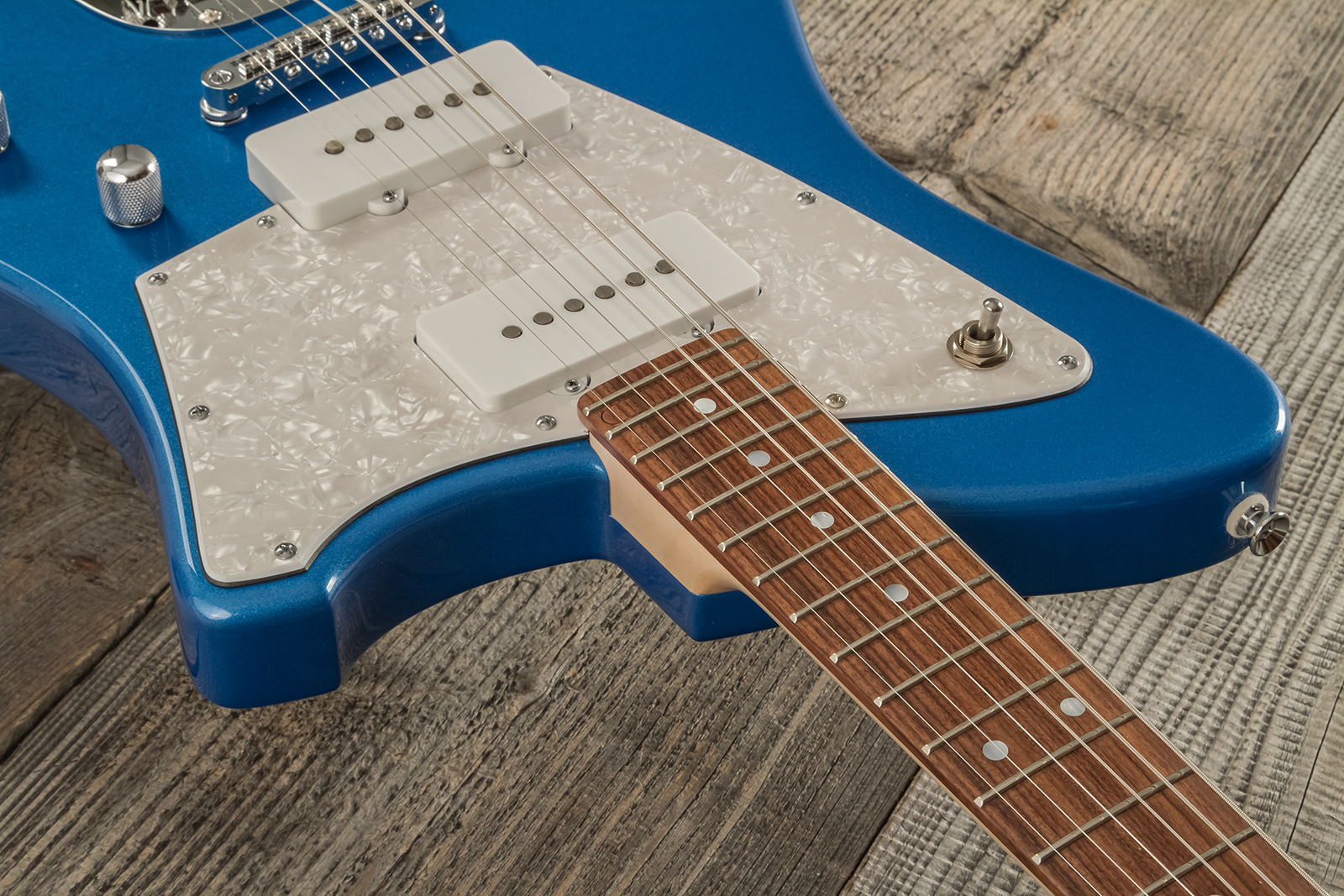 Marceau Guitars Deferlante Standard 2s Trem Pf #s71724 - Lake Placid Blue - Retro-Rock-E-Gitarre - Variation 4