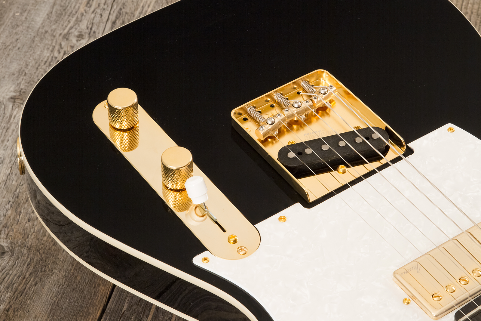 Marceau Guitars Elegante Custom Traditional Sh Ht Mn #t316024 - Black - E-Gitarre in Teleform - Variation 3