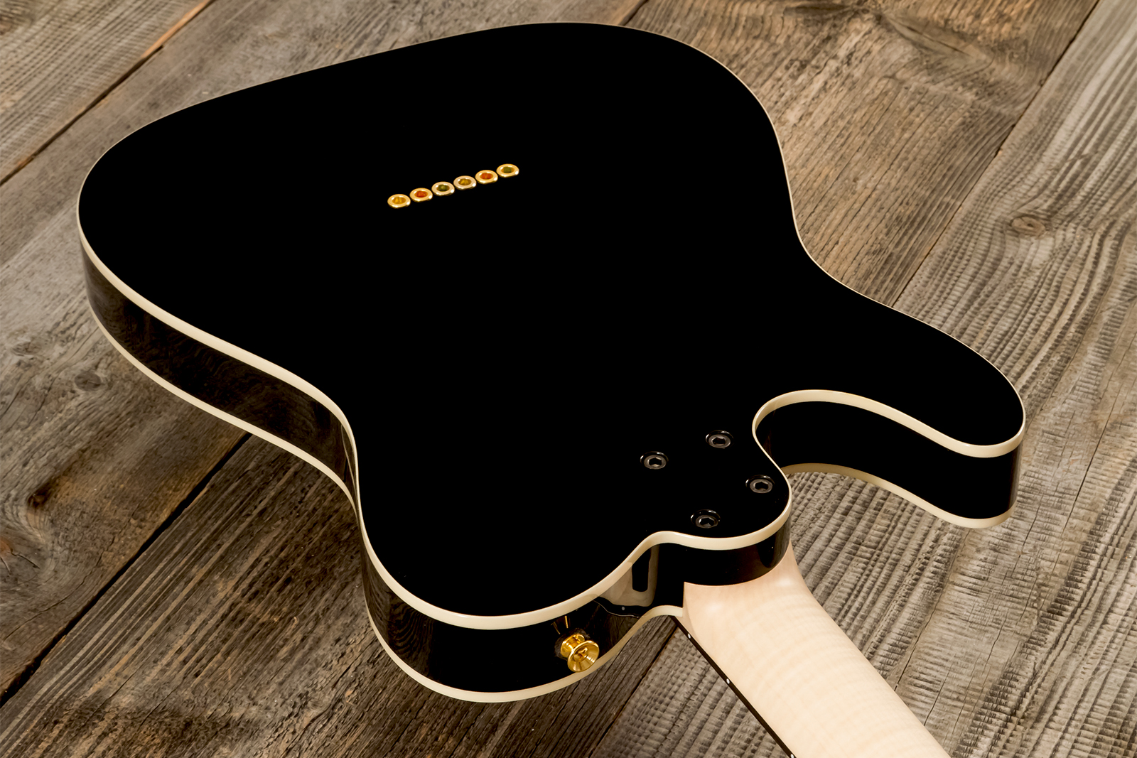 Marceau Guitars Elegante Custom Traditional Sh Ht Mn #t316024 - Black - E-Gitarre in Teleform - Variation 6