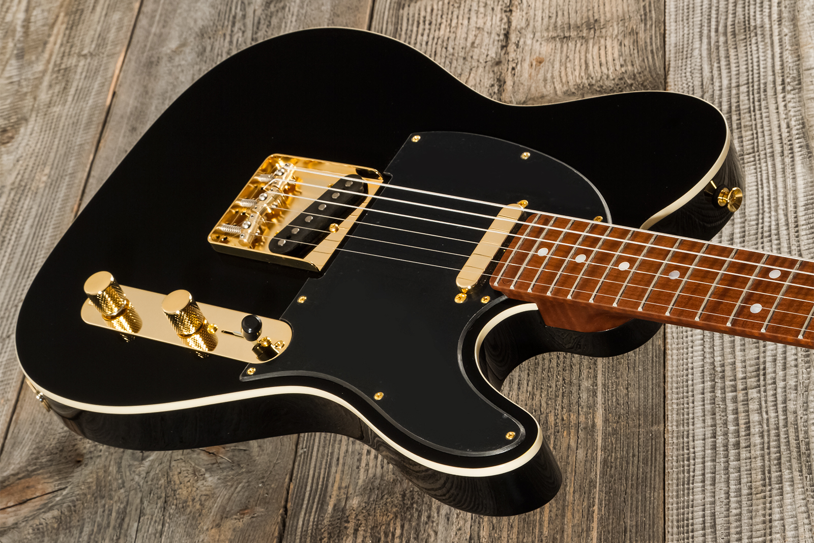 Marceau Guitars Elegante Traditional 2s Ht Mn #t315924 - Black - E-Gitarre in Teleform - Variation 2