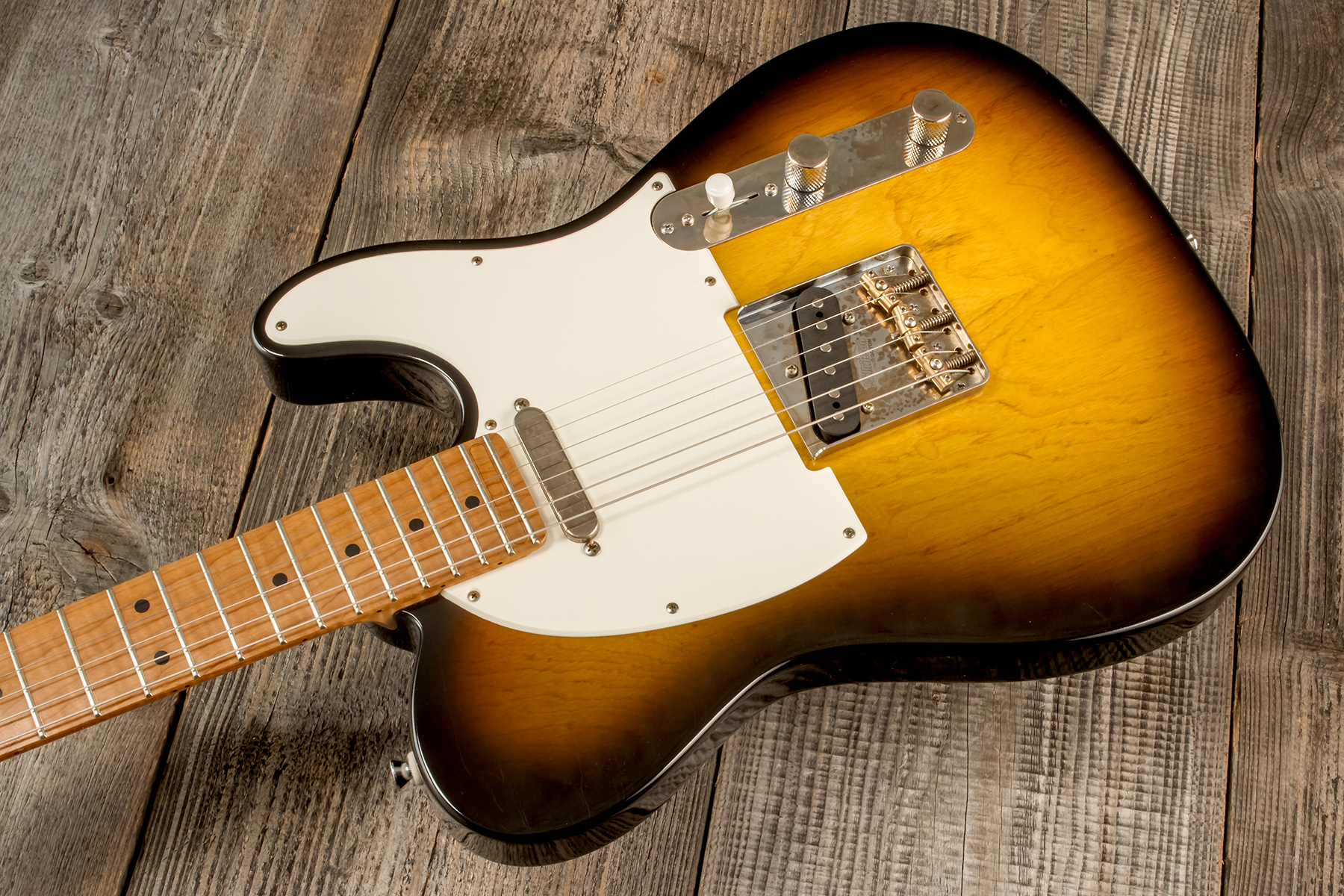 Marceau Guitars Elegante Traditional 2s Ht Mn #t316224 - Soft Relic 3 Tons Burst - E-Gitarre in Teleform - Variation 2
