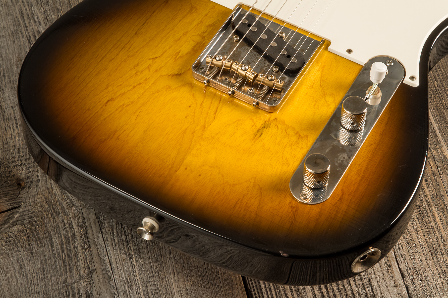 Marceau Guitars Elegante Traditional 2s Ht Mn #t316224 - Soft Relic 3 Tons Burst - E-Gitarre in Teleform - Variation 4