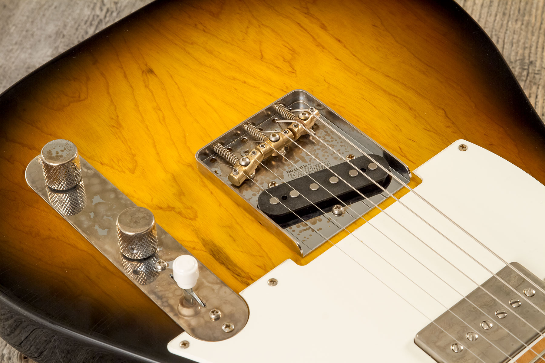 Marceau Guitars Elegante Traditional 2s Ht Mn #t316324 - Soft Relic 3 Tons Burst - E-Gitarre in Teleform - Variation 3