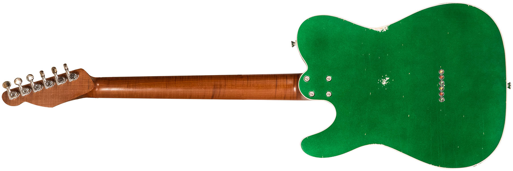Marceau Guitars Elegante Traditional 2s Ht Pf #t316124 - Heavy Relic Candy Green - E-Gitarre in Teleform - Variation 1