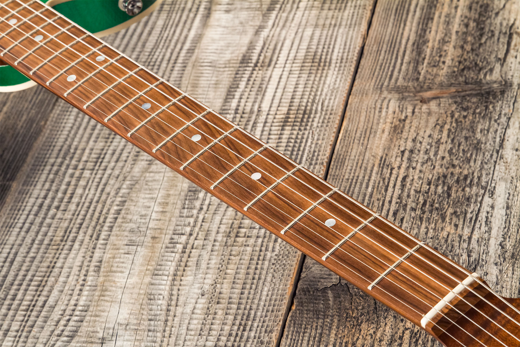 Marceau Guitars Elegante Traditional 2s Ht Pf #t316124 - Heavy Relic Candy Green - E-Gitarre in Teleform - Variation 6
