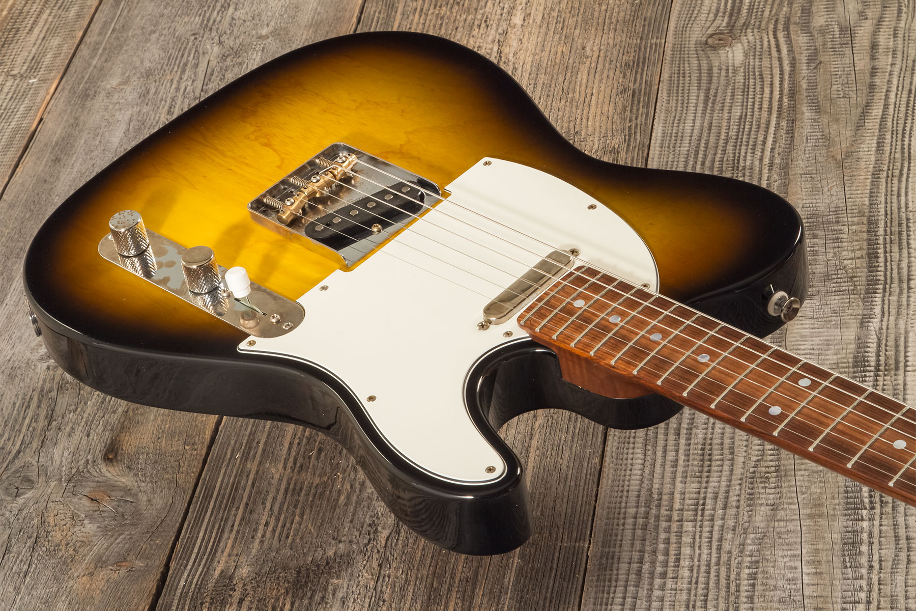 Marceau Guitars Elegante Traditional 2s Ht Pf #t316524 - Soft Relic 3 Tons Burst - E-Gitarre in Teleform - Variation 2