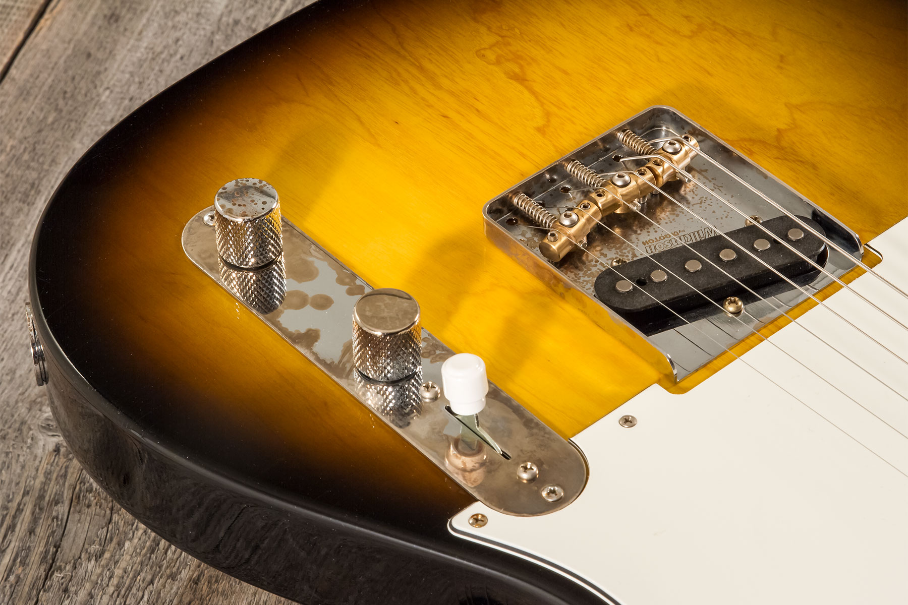 Marceau Guitars Elegante Traditional 2s Ht Pf #t316524 - Soft Relic 3 Tons Burst - E-Gitarre in Teleform - Variation 3