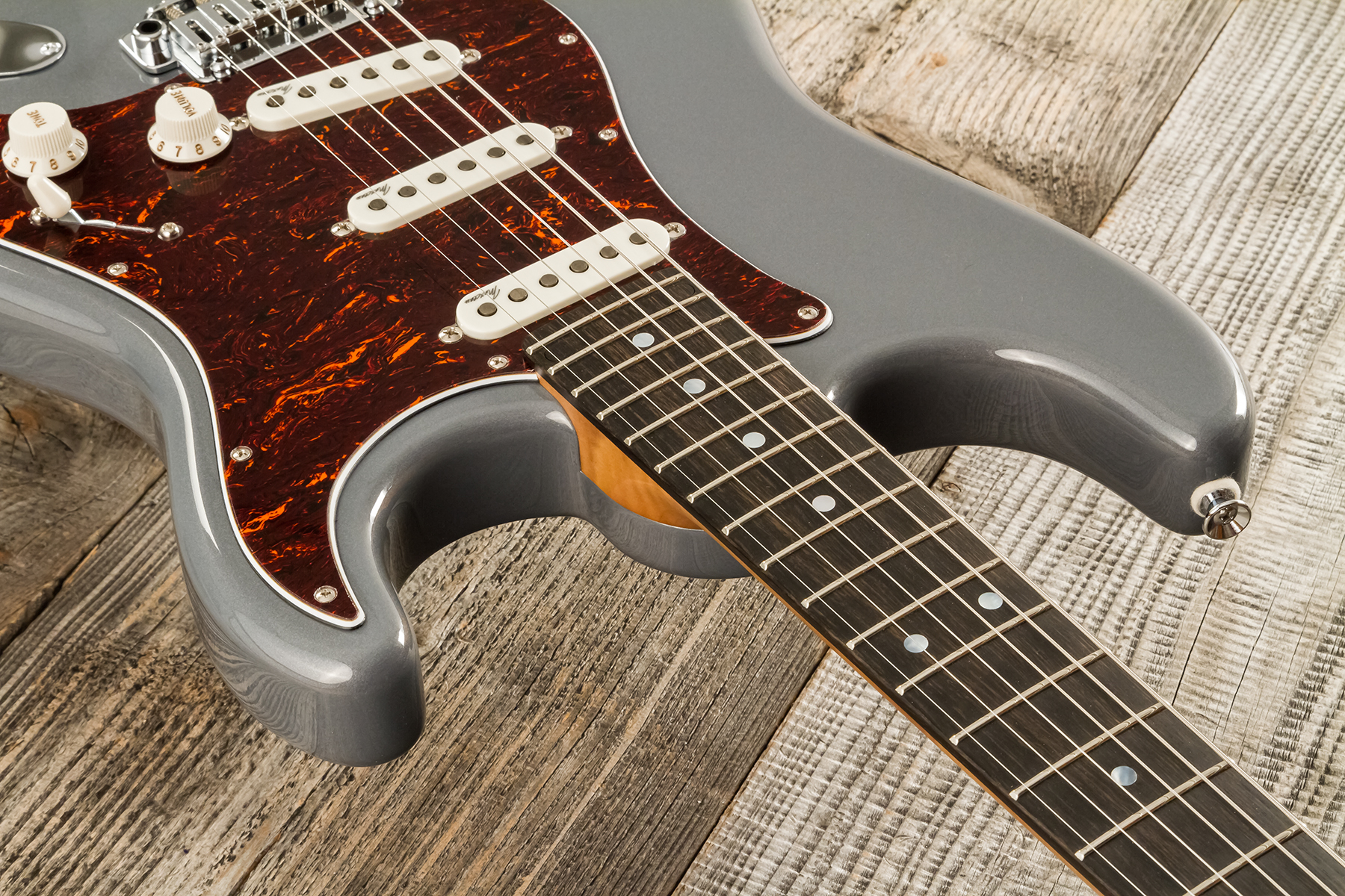 Marceau Guitars Experience Traditional 3s Trem Mn #t226624 - Charcoal - E-Gitarre in Str-Form - Variation 4