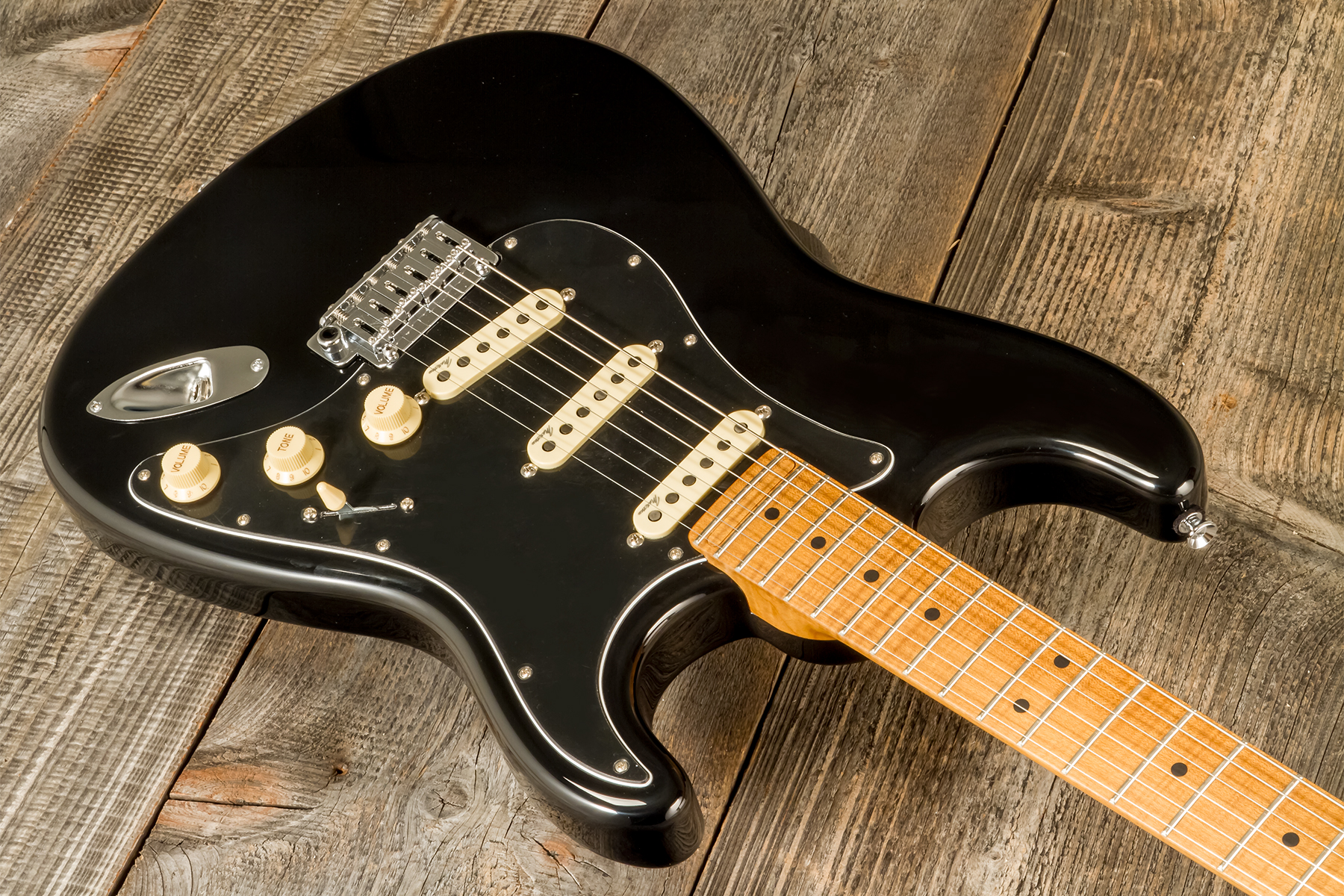 Marceau Guitars Experience Traditional 3s Trem Mn #t226824 - Black - E-Gitarre in Str-Form - Variation 2