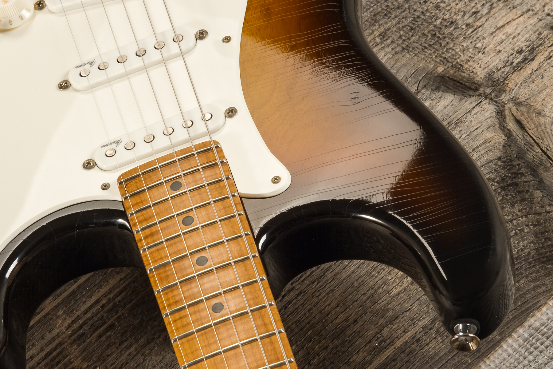 Marceau Guitars Experience Traditional 3s Trem Mn #t227024 - Heavy Relic Burst 3 Tons - E-Gitarre in Str-Form - Variation 4
