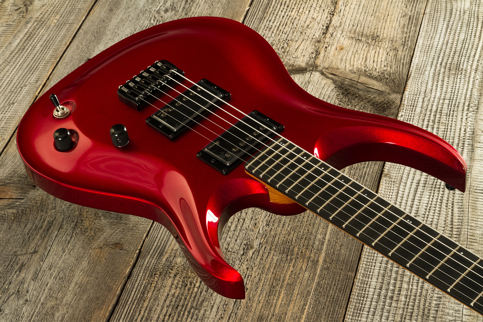 Marceau Guitars Redoutable Standard 2h Ht Ric #s43724 - Candy Apple Red - E-Gitarre aus Metall - Variation 2