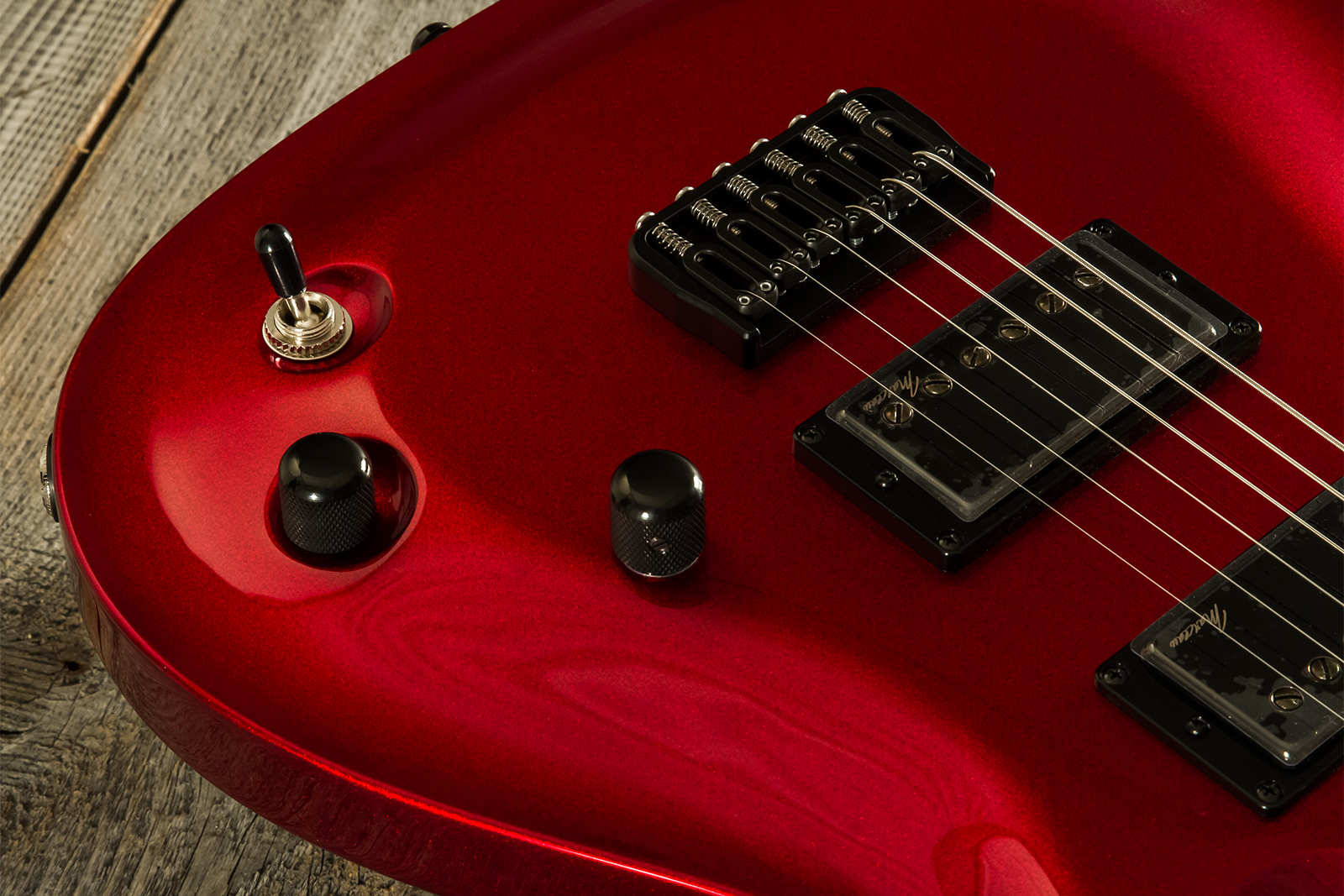 Marceau Guitars Redoutable Standard 2h Ht Ric #s43724 - Candy Apple Red - E-Gitarre aus Metall - Variation 3