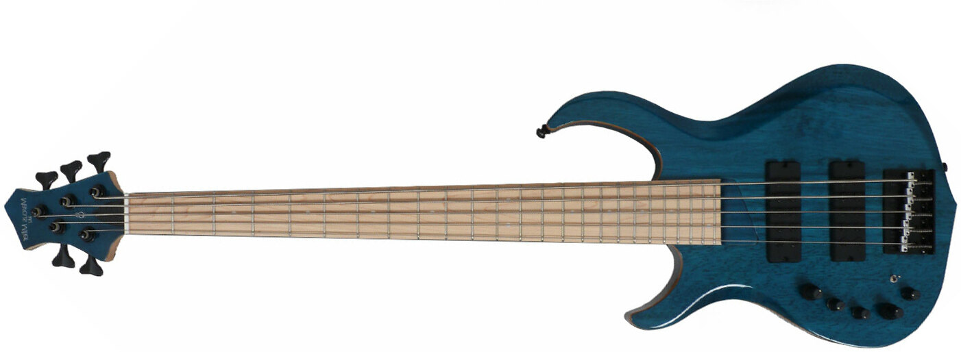 Marcus Miller M2 5st Tbl Gaucher Lh Active Mn - Trans Blue - Solidbody E-bass - Main picture