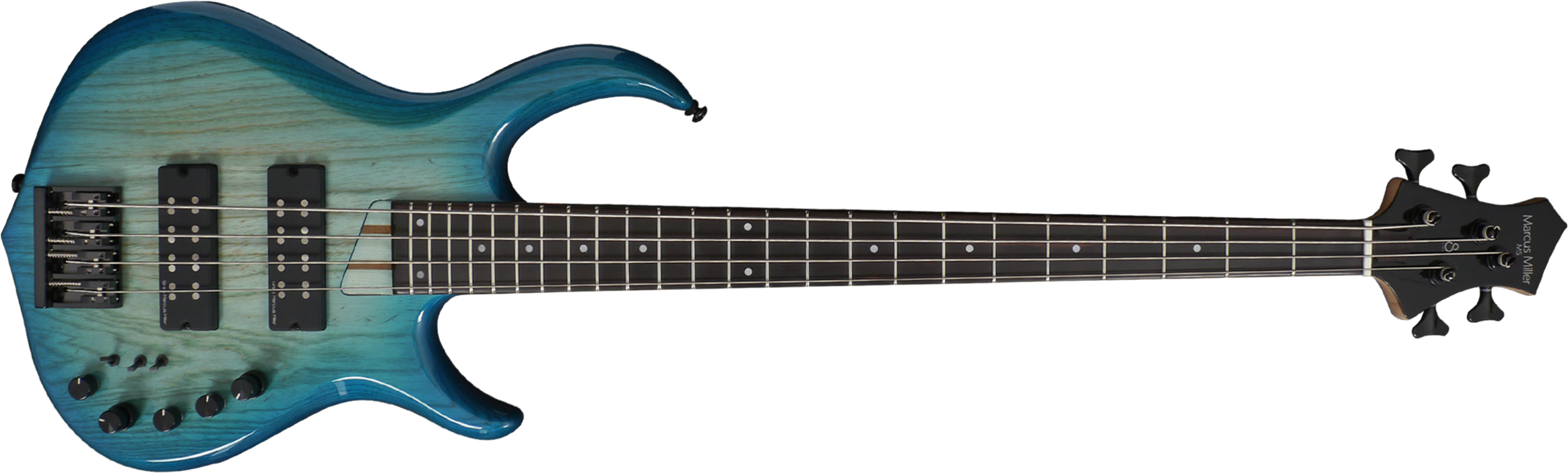 Marcus Miller M5 Swamp Ash 4st Active Eb - Transparent Blue - Solidbody E-bass - Main picture