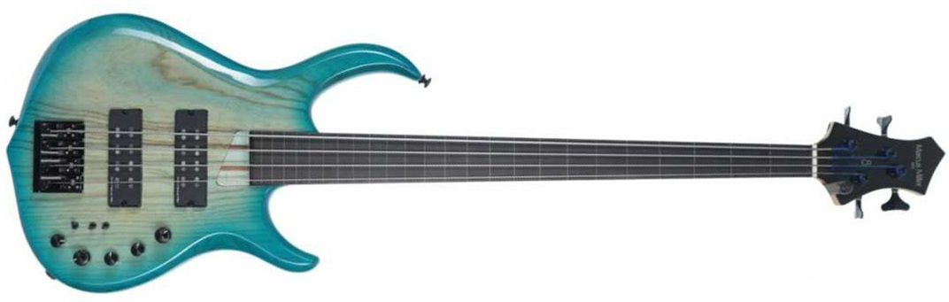 Marcus Miller M5 Swamp Ash 4st Fl Active Eb - Transparent Blue - Solidbody E-bass - Main picture