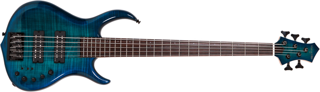 Marcus Miller M7 Alder 5st 2nd Generation 5-cordes Active Eb Sans Housse - Transparent Blue Burst - Solidbody E-bass - Main picture