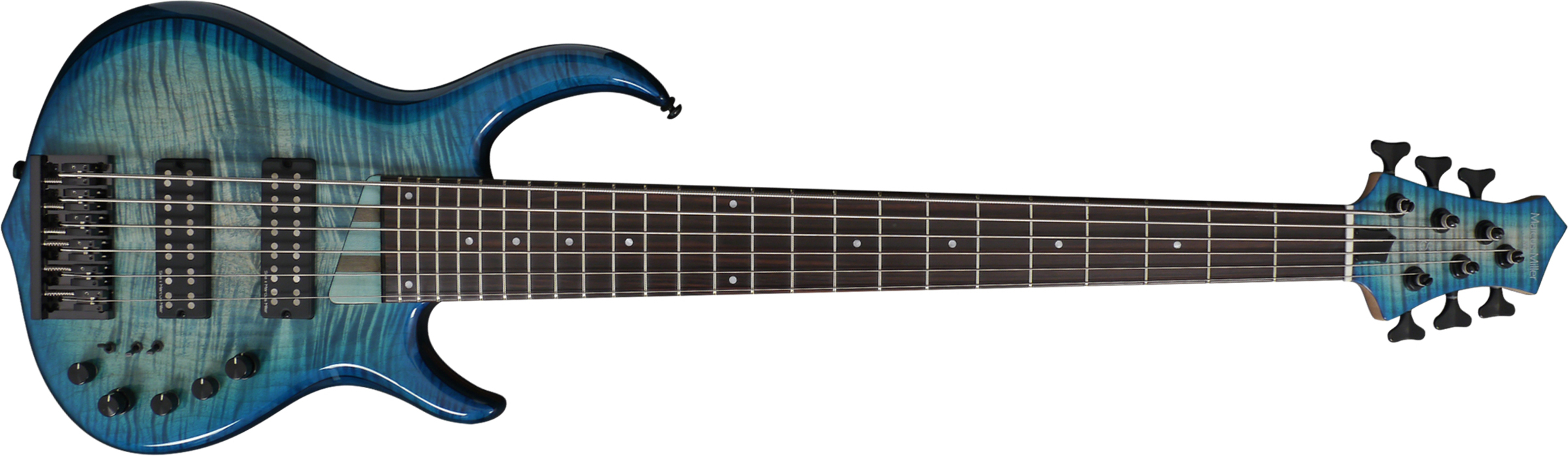 Marcus Miller M7 Alder 6st 2nd Generation 6-cordes Active Eb - Transparent Blue - Solidbody E-bass - Main picture
