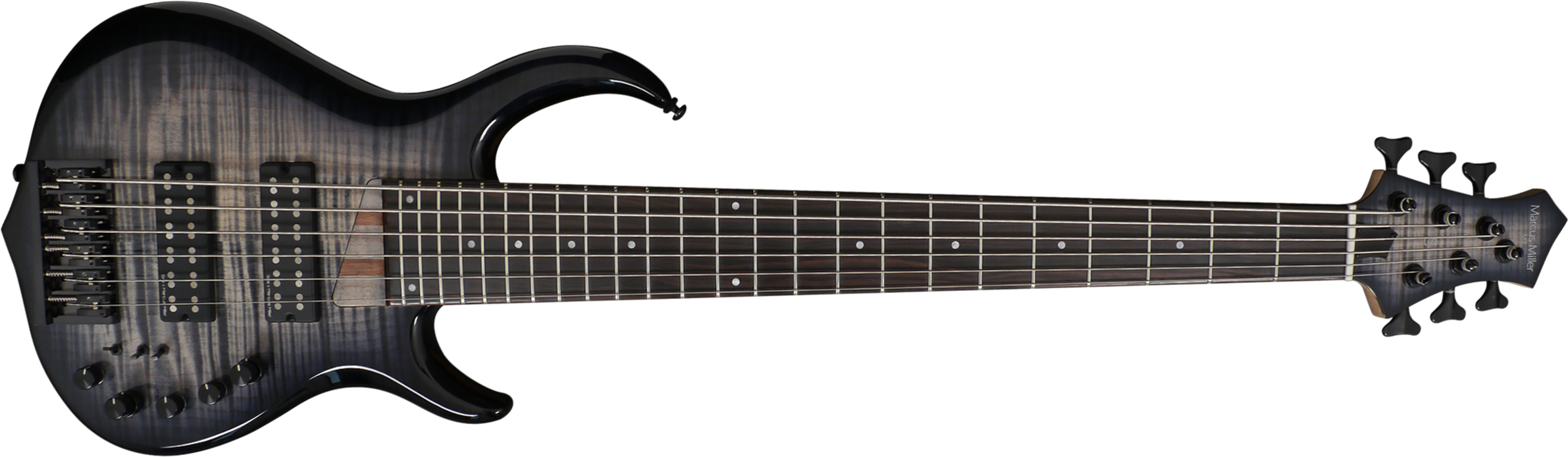 Marcus Miller M7 Alder 6st 2nd Generation 6-cordes Active Eb - Transparent Black - Solidbody E-bass - Main picture