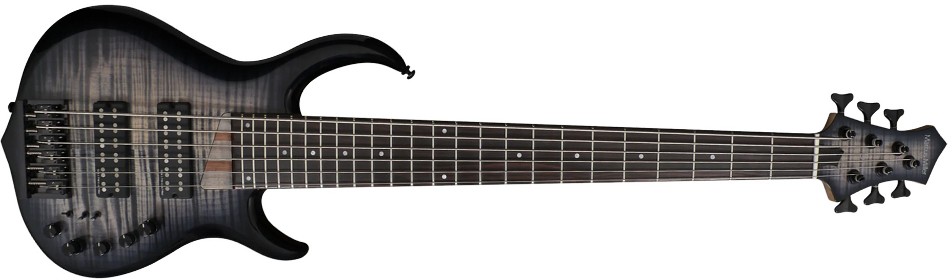 Marcus Miller M7 Alder 6st Fretless 6c Active Eb - Transparent Black - Solidbody E-bass - Main picture