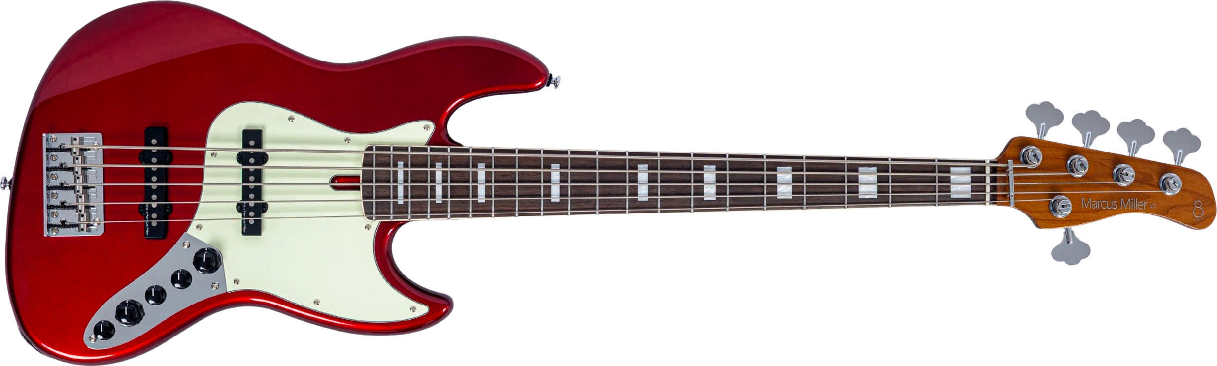 Marcus Miller Marcus Miller V7 Alder 2nd Gen 5st 5c Active Mn - Candy Apple Red - Solidbody E-bass - Main picture