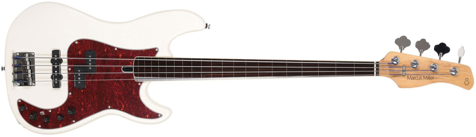 Marcus Miller P7 Alder 4st Fretless 2nd Generation Active Eb - Antique White - Solidbody E-bass - Main picture
