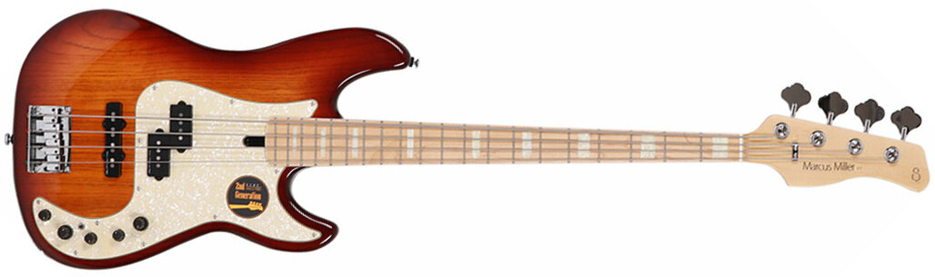 Marcus Miller P7 Ash 4-string 2nd Generation Mn Sans Housse - Tobacco Sunburst - Solidbody E-bass - Main picture