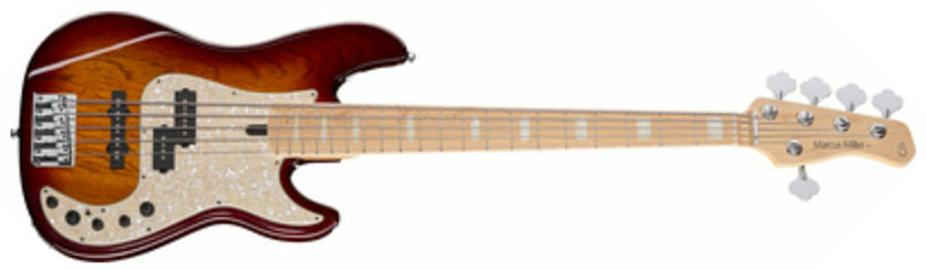 Marcus Miller P7 Swamp Ash 5st Mn +housse - Tobacco Sunburst - Solidbody E-bass - Main picture