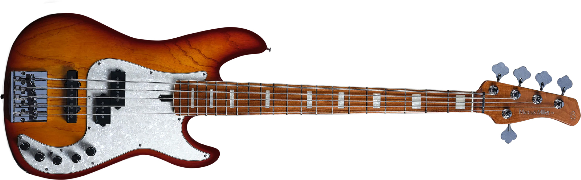 Marcus Miller P8 5st 5c Active Mn - Tobacco Sunburst - Solidbody E-bass - Main picture