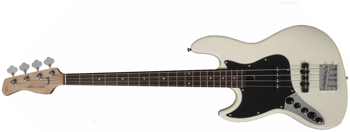 Marcus Miller V3 4st Awh Gaucher Lh Active Rw - Antique White - Solidbody E-bass - Main picture