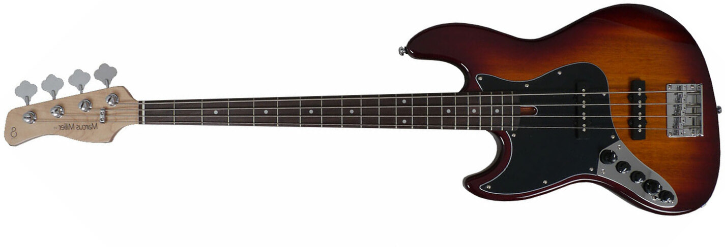 Marcus Miller V3 4st Ts Gaucher Lh Active Rw - Tobacco Sunburst - Solidbody E-bass - Main picture