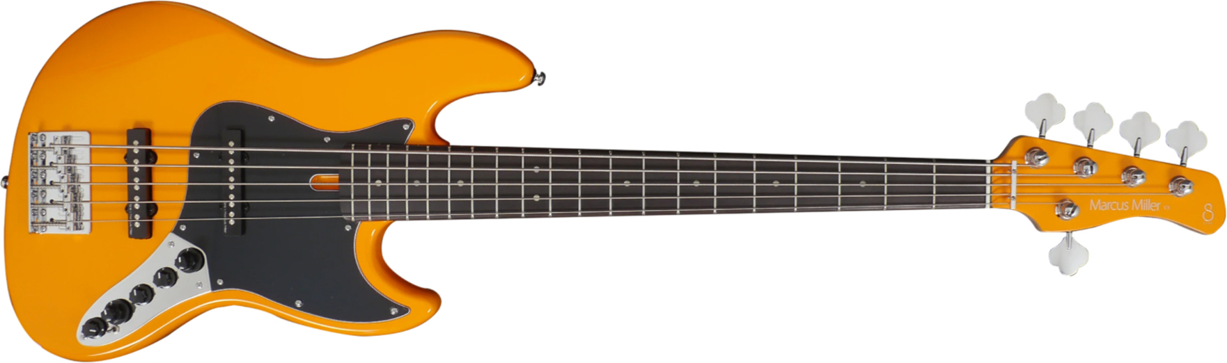 Marcus Miller V3 5st 2nd Generation 5-cordes Active Rw Sans Housse - Orange - Solidbody E-bass - Main picture