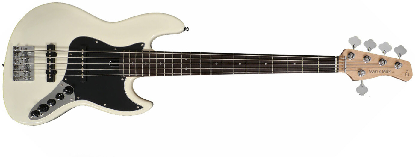 Marcus Miller V3 5st 2nd Generation Awh Active Rw - Antique White - Solidbody E-bass - Main picture