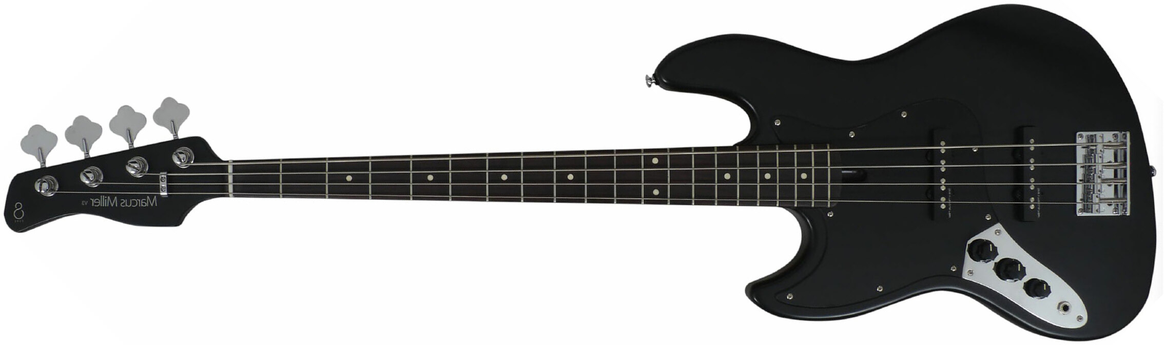 Marcus Miller V3p 4st Lh Gaucher Rw - Black Satin - Solidbody E-bass - Main picture