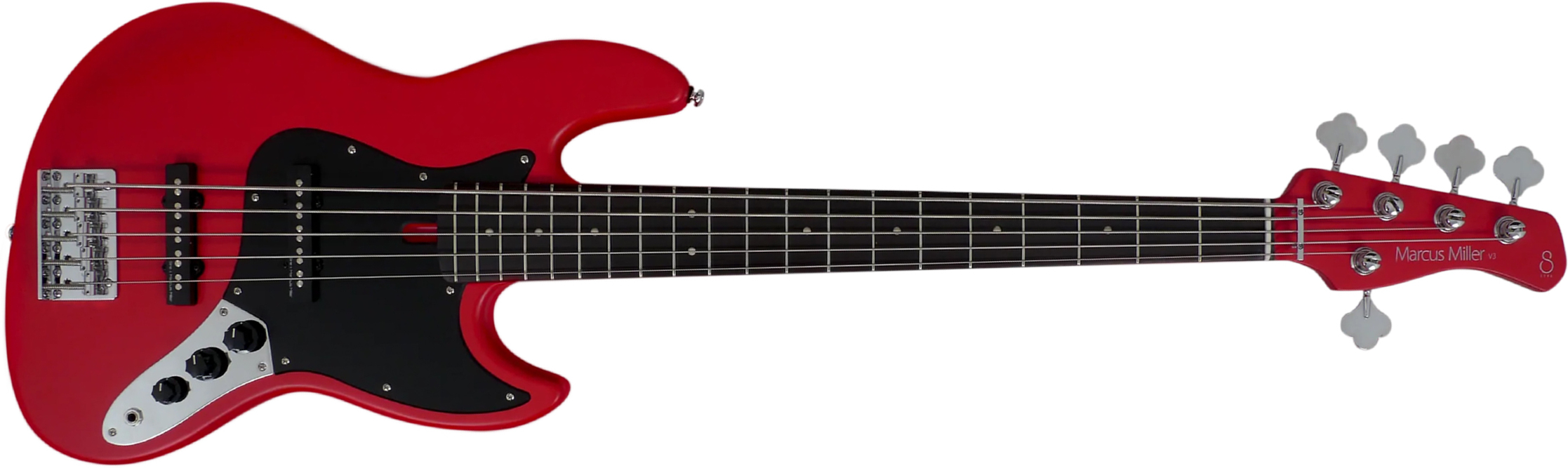 Marcus Miller V3p 5st 5c Rw - Red Satin - Solidbody E-bass - Main picture