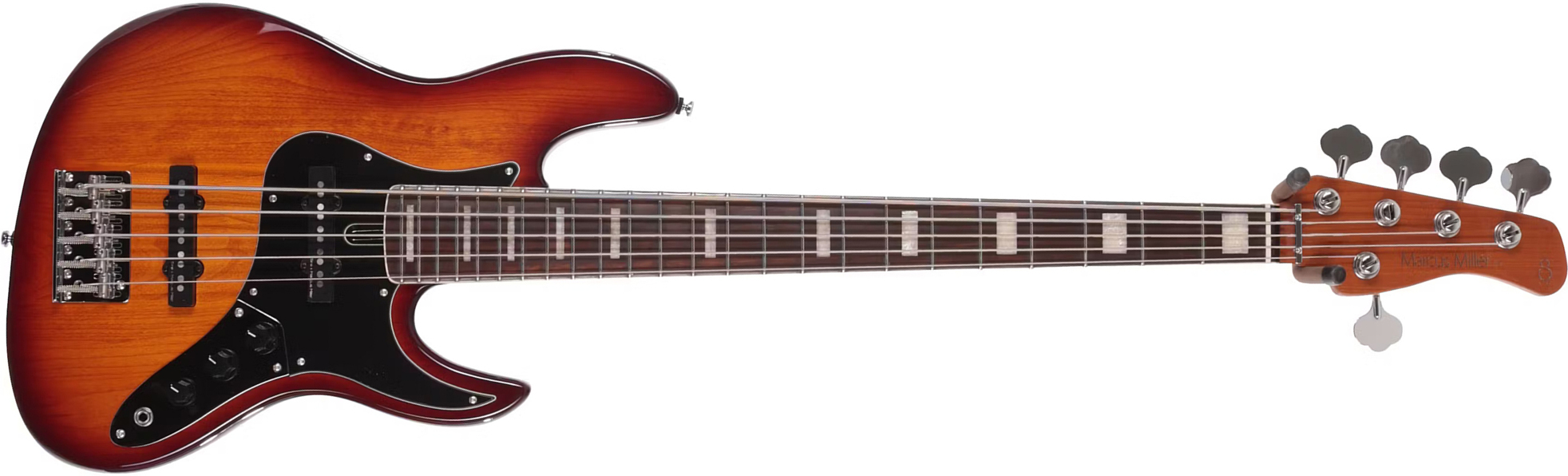 Marcus Miller V5 24 Fret 5st 5c Rw - Tobacco Sunburst - Solidbody E-bass - Main picture